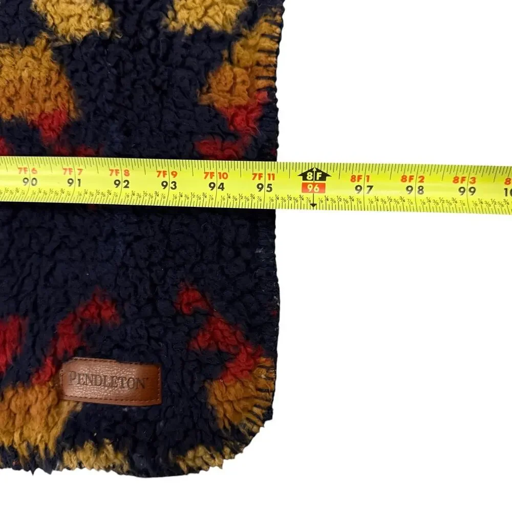 Pendleton Sherpa Fleece Blanket - Blue Aztec native 95